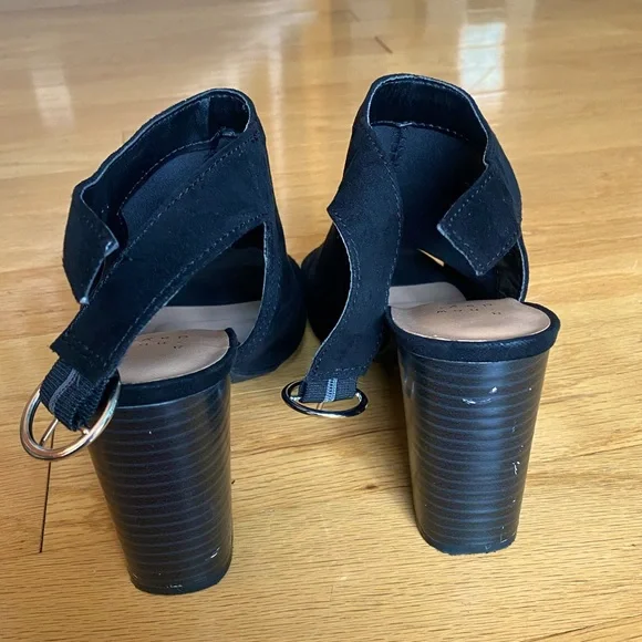 A New Day from Target, Rhea Faux Suede Block Heel, Black, Size 8 - Picture 7 of 7